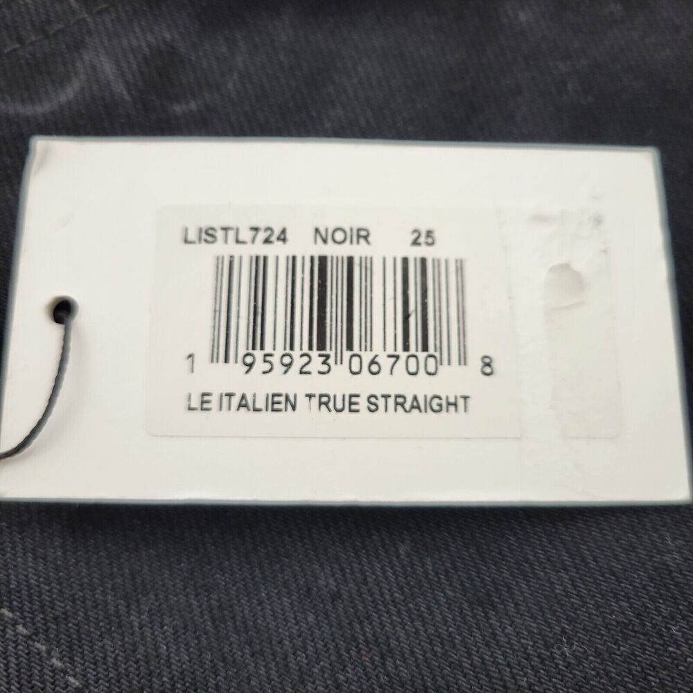 Frame Le Italien True Straight Black Noir Jeans Womens Size 25 - Picture 9 of 11